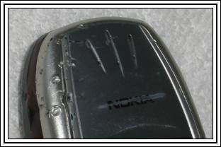 Chewed cell phone